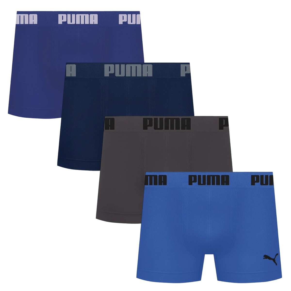 UKCV Kit 4 Cuecas Puma Boxer Sem Custura Masculina