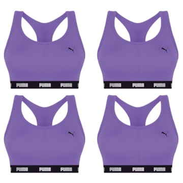 Kit 4 Tops Puma Nadador Com Bojo Feminino