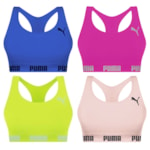 Kit 4 Tops Puma Nadador Sem Costura Feminino