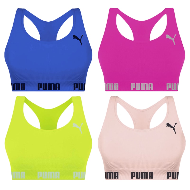 Kit 4 Tops Puma Nadador Sem Costura Feminino