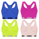 Kit 4 Tops Puma Nadador Sem Costura Feminino