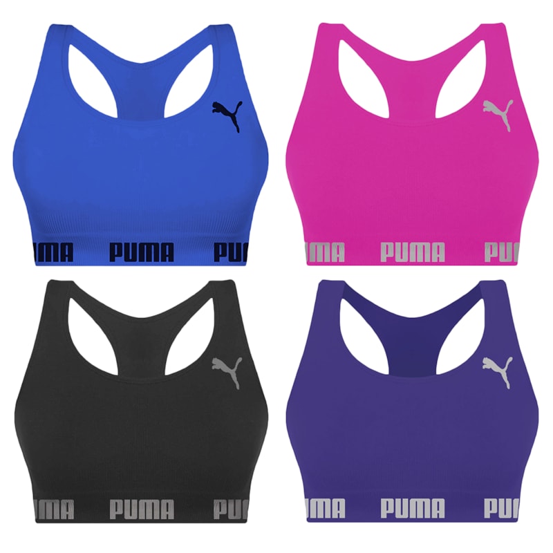 Kit 4 Tops Puma Nadador Sem Costura Feminino