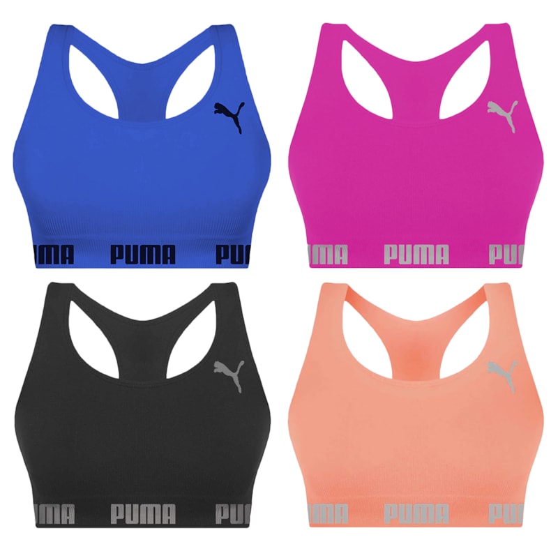 Kit 4 Tops Puma Nadador Sem Costura Feminino