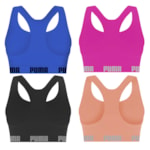 Kit 4 Tops Puma Nadador Sem Costura Feminino