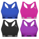 Kit 4 Tops Puma Nadador Sem Costura Feminino