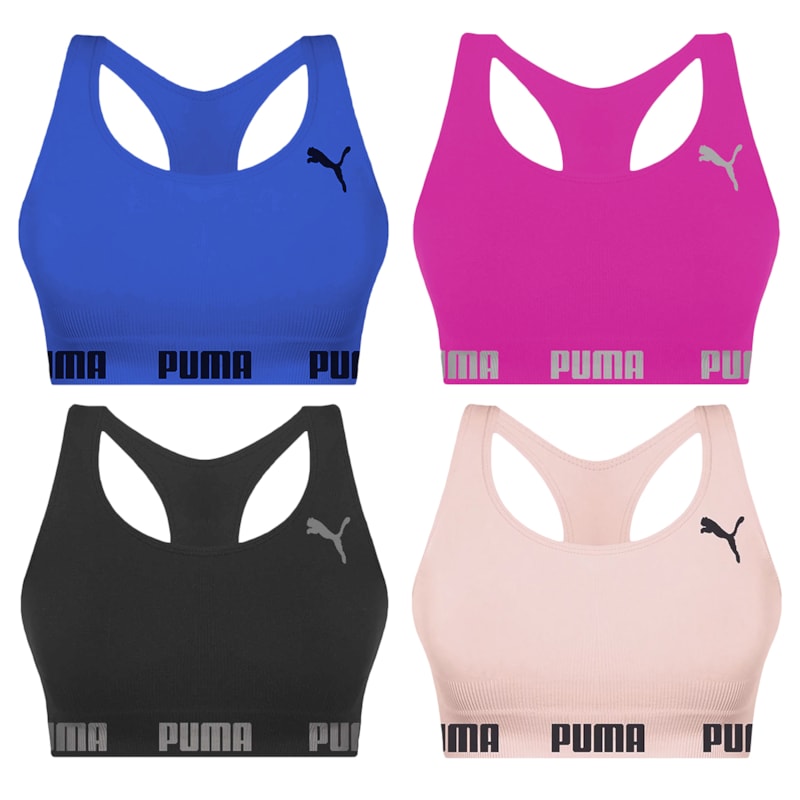 Kit 4 Tops Puma Nadador Sem Costura Feminino