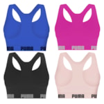 Kit 4 Tops Puma Nadador Sem Costura Feminino