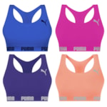 Kit 4 Tops Puma Nadador Sem Costura Feminino