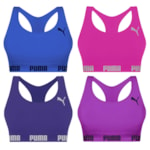 Kit 4 Tops Puma Nadador Sem Costura Feminino