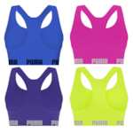 Kit 4 Tops Puma Nadador Sem Costura Feminino