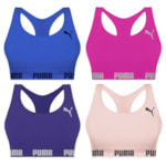 Kit 4 Tops Puma Nadador Sem Costura Feminino