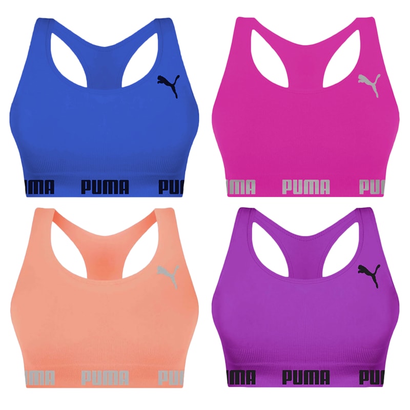 Kit 4 Tops Puma Nadador Sem Costura Feminino