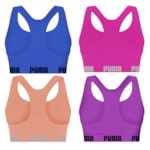 Kit 4 Tops Puma Nadador Sem Costura Feminino