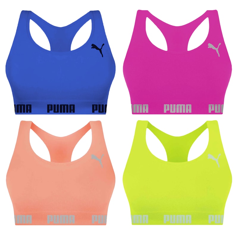 Kit 4 Tops Puma Nadador Sem Costura Feminino