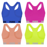 Kit 4 Tops Puma Nadador Sem Costura Feminino