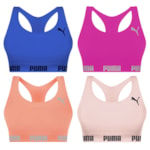 Kit 4 Tops Puma Nadador Sem Costura Feminino