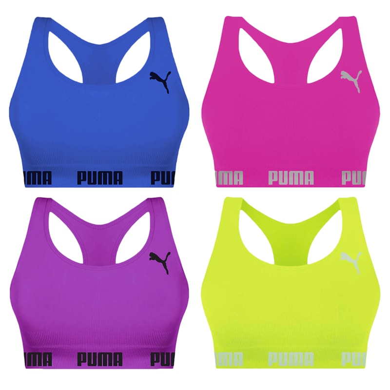 Kit 4 Tops Puma Nadador Sem Costura Feminino