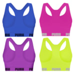 Kit 4 Tops Puma Nadador Sem Costura Feminino