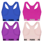 Kit 4 Tops Puma Nadador Sem Costura Feminino