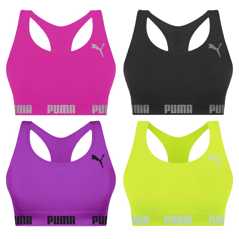 Kit 4 Tops Puma Nadador Sem Costura Feminino