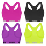 Kit 4 Tops Puma Nadador Sem Costura Feminino