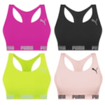 Kit 4 Tops Puma Nadador Sem Costura Feminino