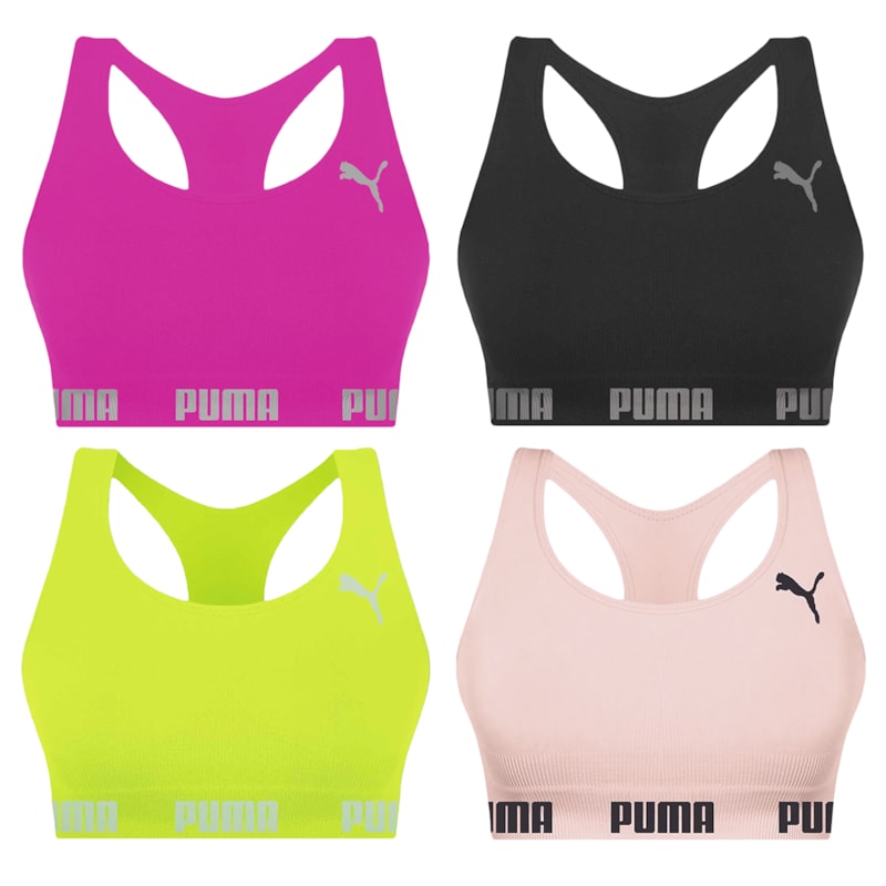 Kit 4 Tops Puma Nadador Sem Costura Feminino