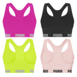 Kit 4 Tops Puma Nadador Sem Costura Feminino