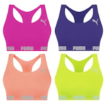 Kit 4 Tops Puma Nadador Sem Costura Feminino