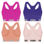 Kit 4 Tops Puma Nadador Sem Costura Feminino