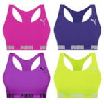 Kit 4 Tops Puma Nadador Sem Costura Feminino