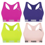 Kit 4 Tops Puma Nadador Sem Costura Feminino