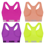 Kit 4 Tops Puma Nadador Sem Costura Feminino