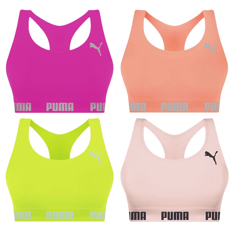 Kit 4 Tops Puma Nadador Sem Costura Feminino