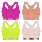 Kit 4 Tops Puma Nadador Sem Costura Feminino