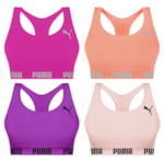 Kit 4 Tops Puma Nadador Sem Costura Feminino