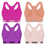 Kit 4 Tops Puma Nadador Sem Costura Feminino