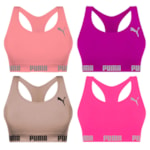 Kit 4 Tops Puma Nadador Sem Costura Feminino