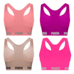 Kit 4 Tops Puma Nadador Sem Costura Feminino