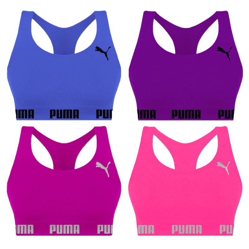 Kit 4 Tops Puma Nadador Sem Costura Feminino