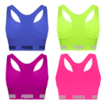 Kit 4 Tops Puma Nadador Sem Costura Feminino