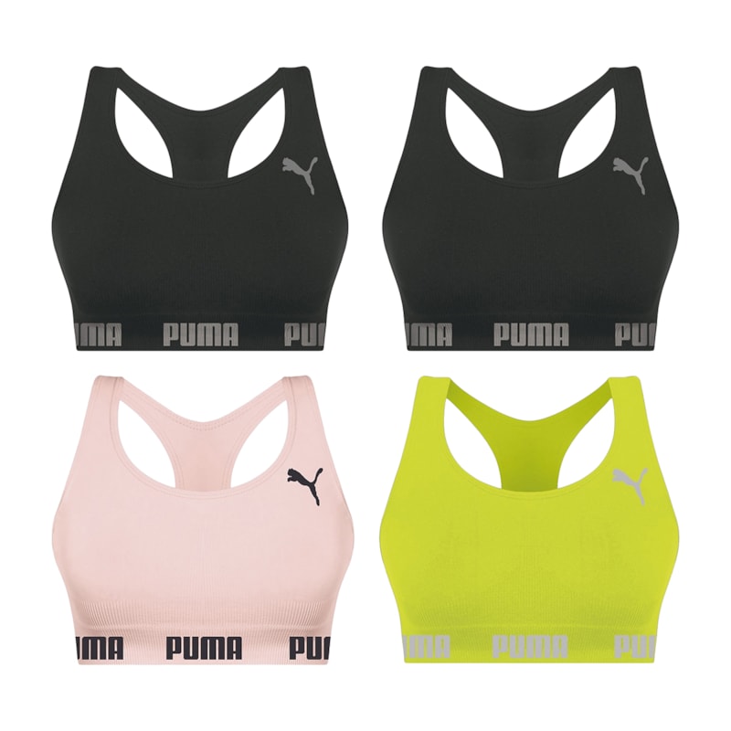 Kit 4 Tops Puma Nadador Sem Costura Feminino Kit 4 Tops Puma Nadador Sem Costura Feminino