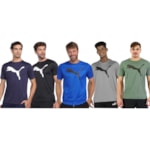 Kit 5 Camisetas Puma Active Big Logo Masculina