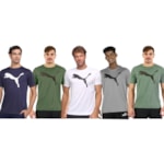 Kit 5 Camisetas Puma Active Big Logo Masculina