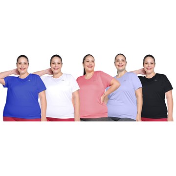 Kit 5 Camisetas Rainha Básica Classic Plus Size Feminina