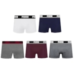 Kit 5 Cuecas Boxer Puma Cotton Masculina