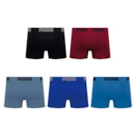 Kit 5 Cuecas Boxer Puma Sem Costura Masculina