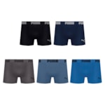 Kit 5 Cuecas Boxer Puma Sem Costura Masculina