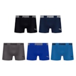 Kit 5 Cuecas Boxer Puma Sem Costura Masculina