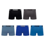 Kit 5 Cuecas Boxer Puma Sem Costura Masculina